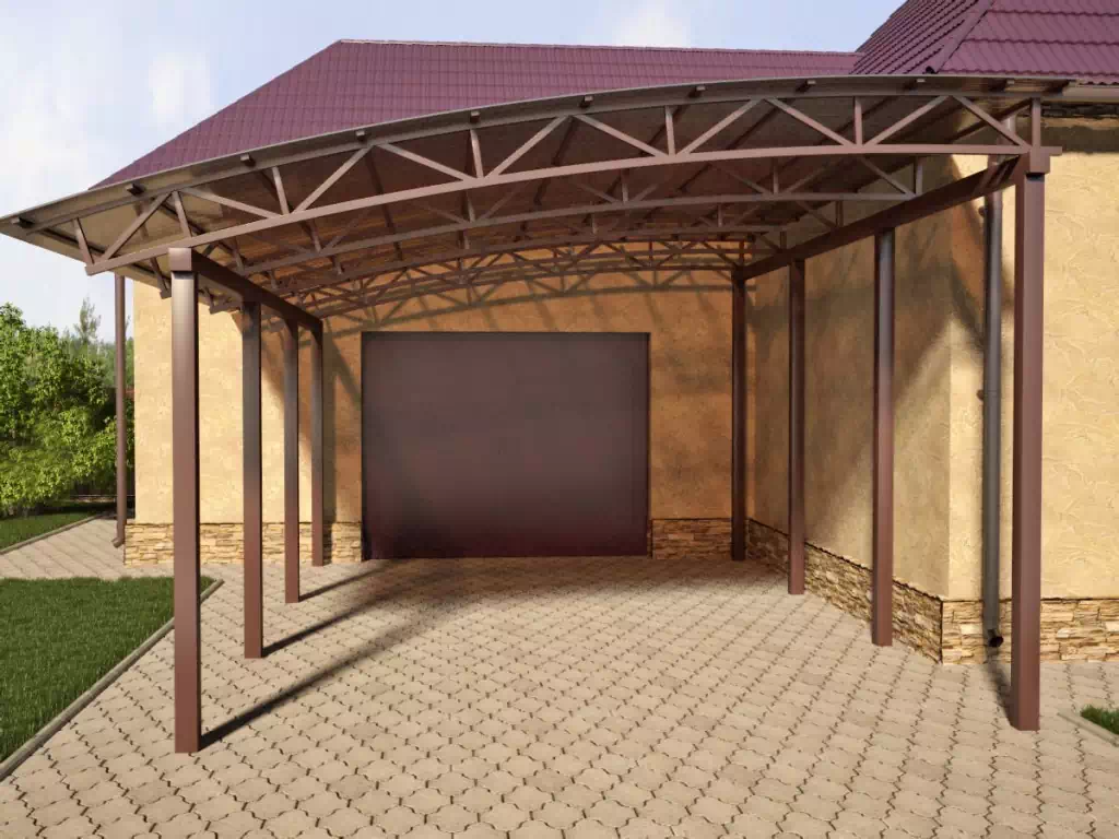 Навесы из профильной трубы в Калининграде